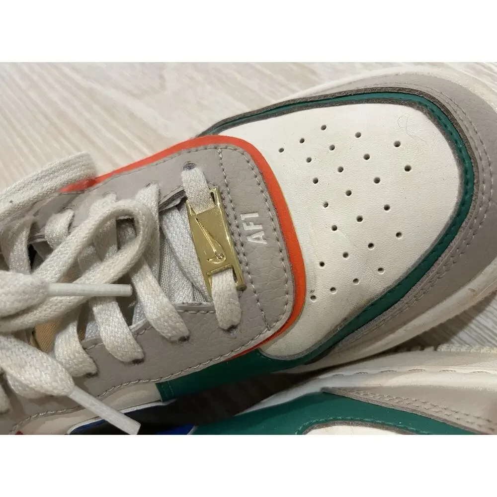 Nike Women’s Air Force 1 Shadow Sail Signal Blue Green CI0919-109 Sz 8.5 Sneaker